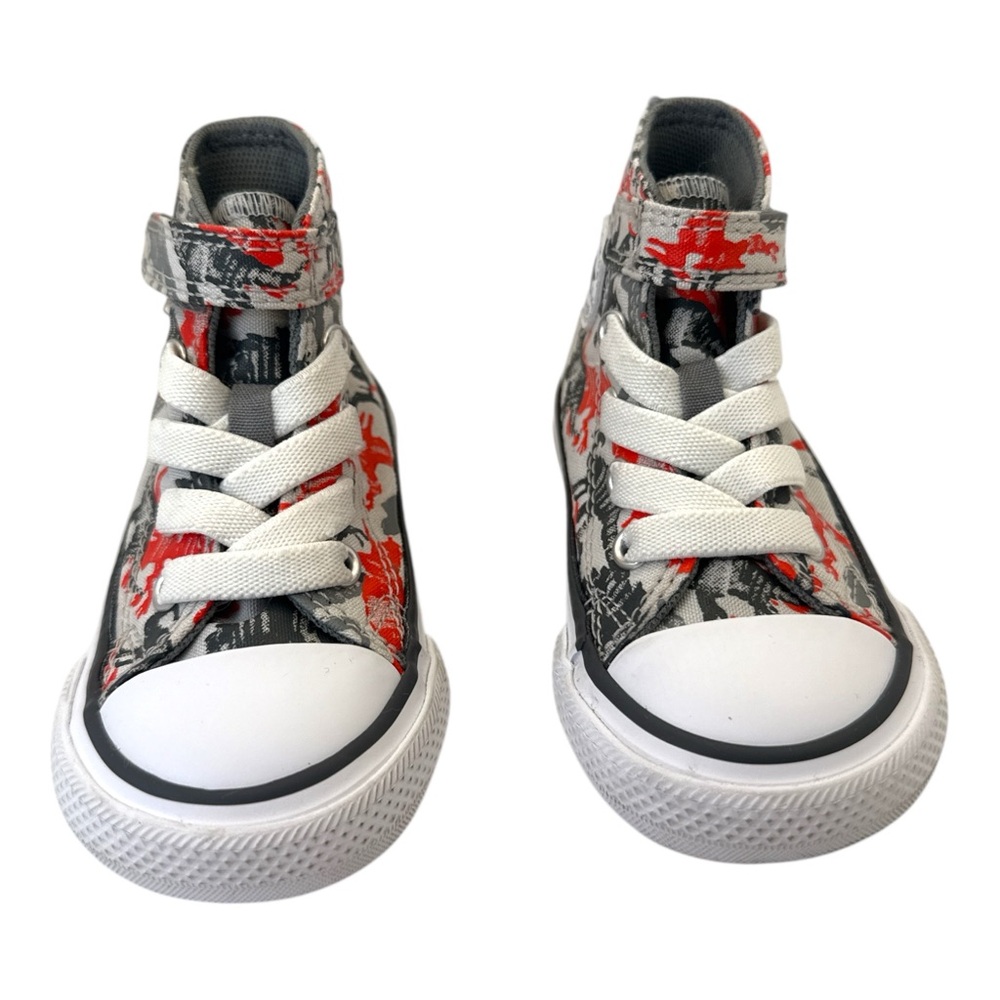 Converse All Star Toddler Low Dinosaur Print Sneakers Shoes‎ Toddler, Size 4
